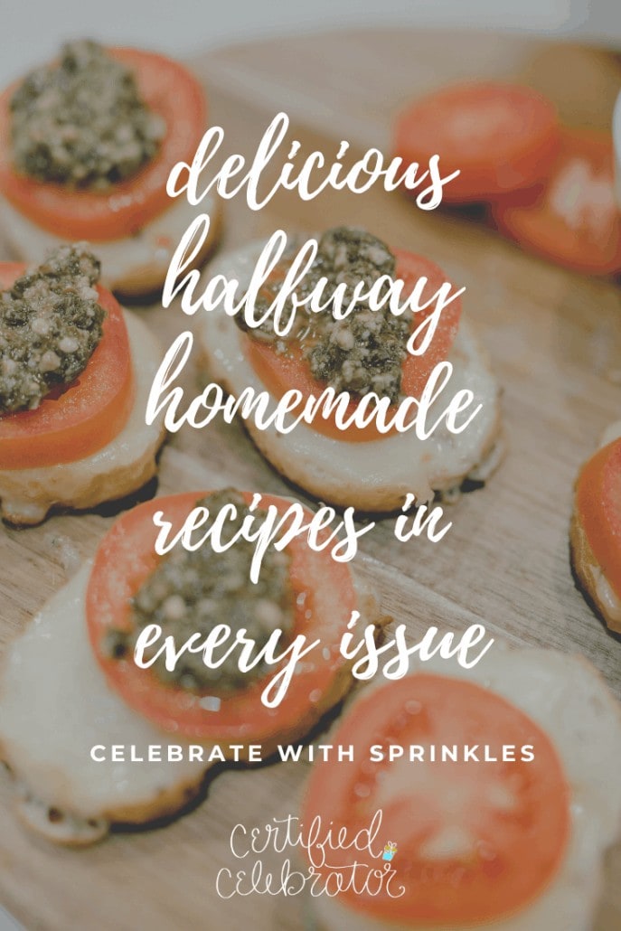 Recipes in every issue of Celebrate with Sprinkles!
