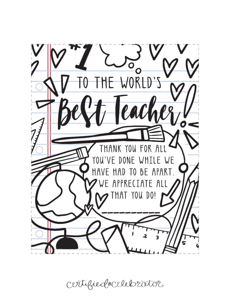 Teacher Appreciation Printables ⋆ Certified Celebrator with Brittany Young