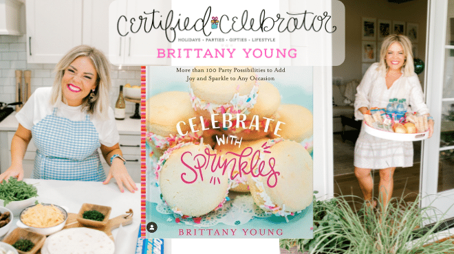 Brittany and her book Celebrate with Sprinkles.